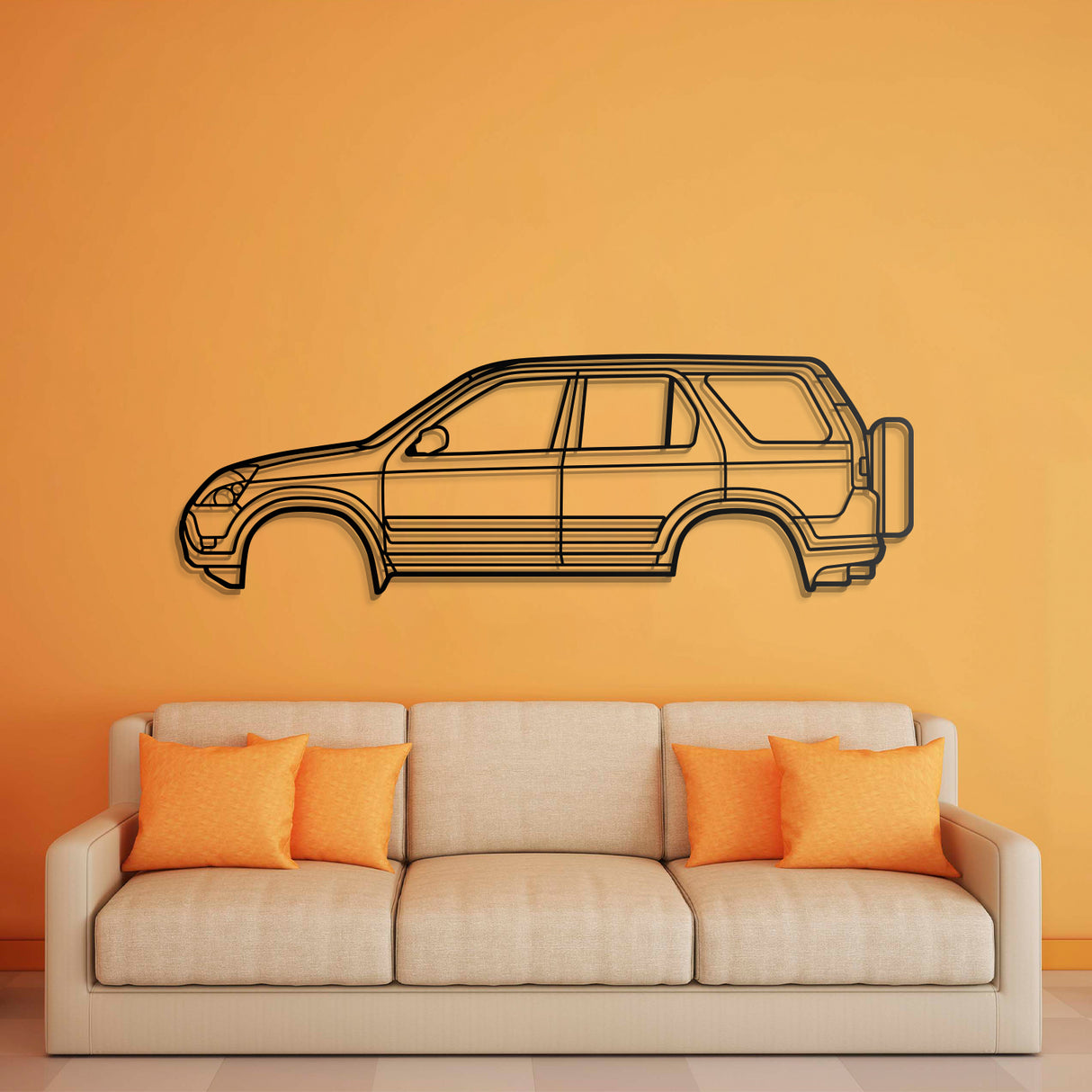 2002 CR-V 2nd Gen Metal Car Wall Art - NC0296