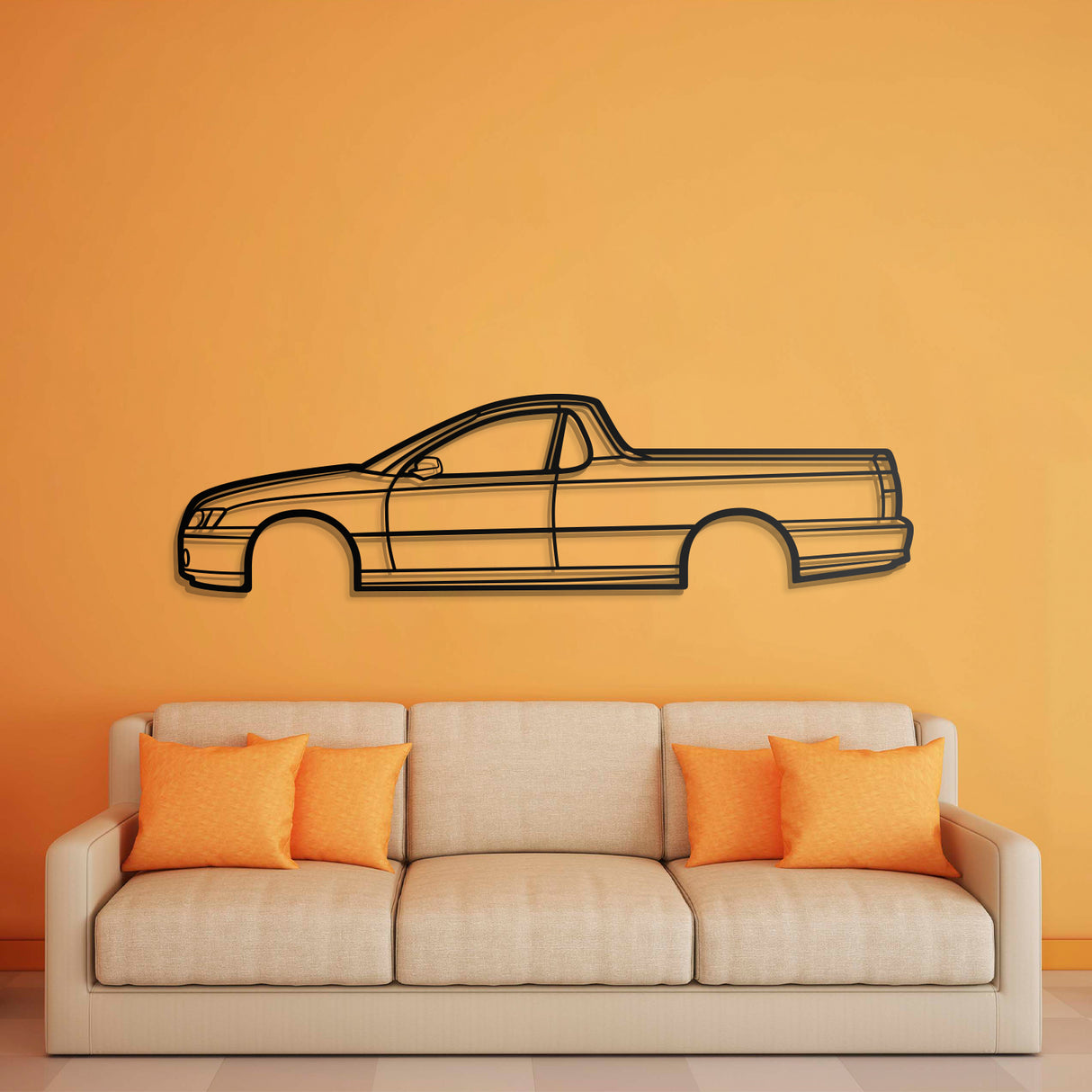 2004 Commodore UTE SS Metal Car Wall Art - NC0313