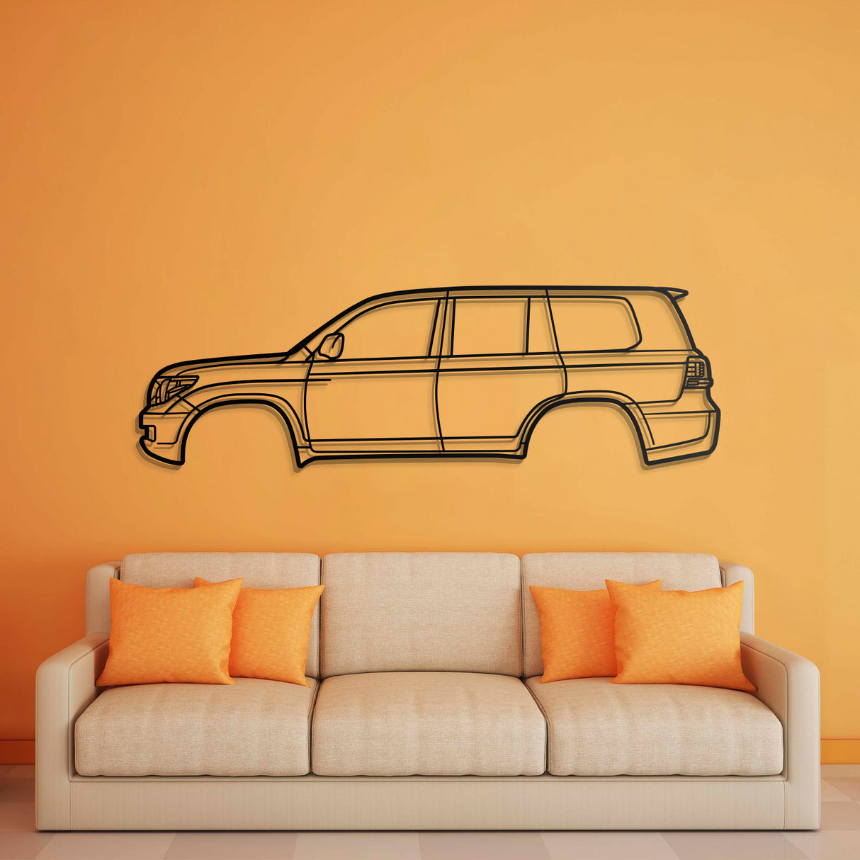 2008 Land Cruiser 7th Gen (J200) Metal Car Wall Art - NC0371