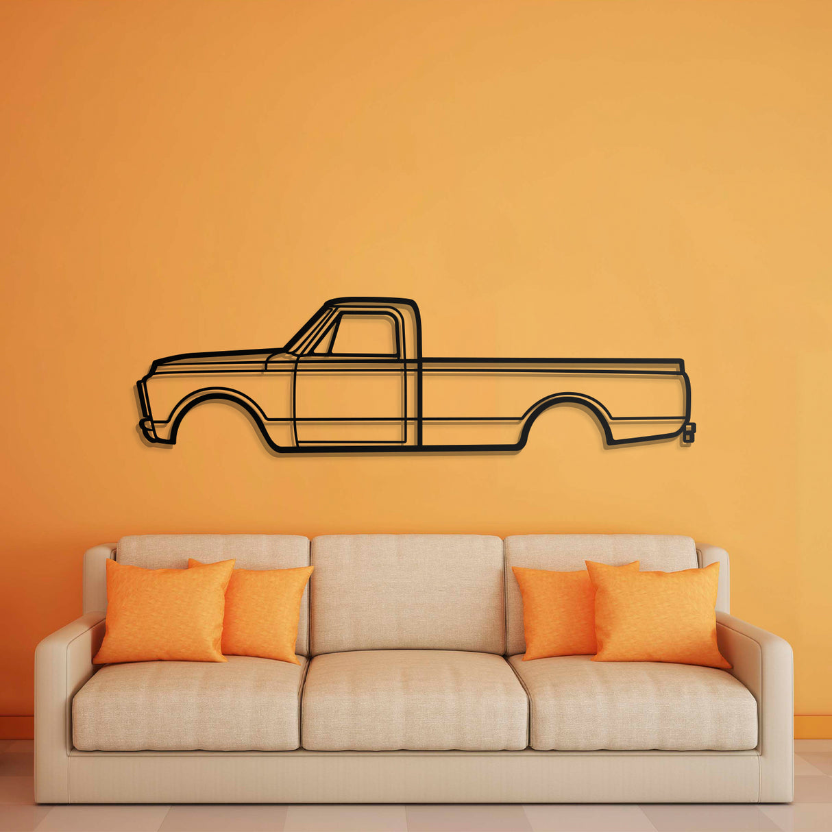 1970 3500 V8 Metal Car Wall Art - NC0124