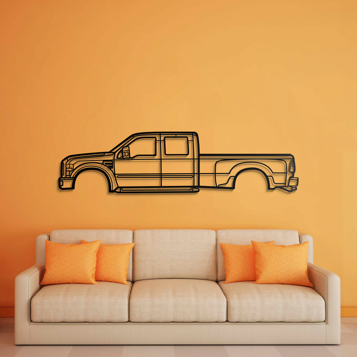 2008 F-450 Super Duty 2nd Gen Metal Car Wall Art - NC0368