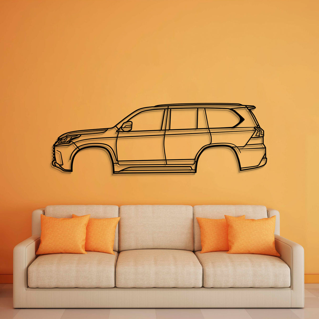 2022 LX 4th Gen Metal Car Wall Art - NC0794