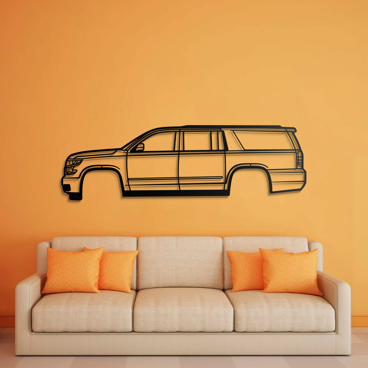 2015 Suburban 11th Gen Metal Car Wall Art - NC0542