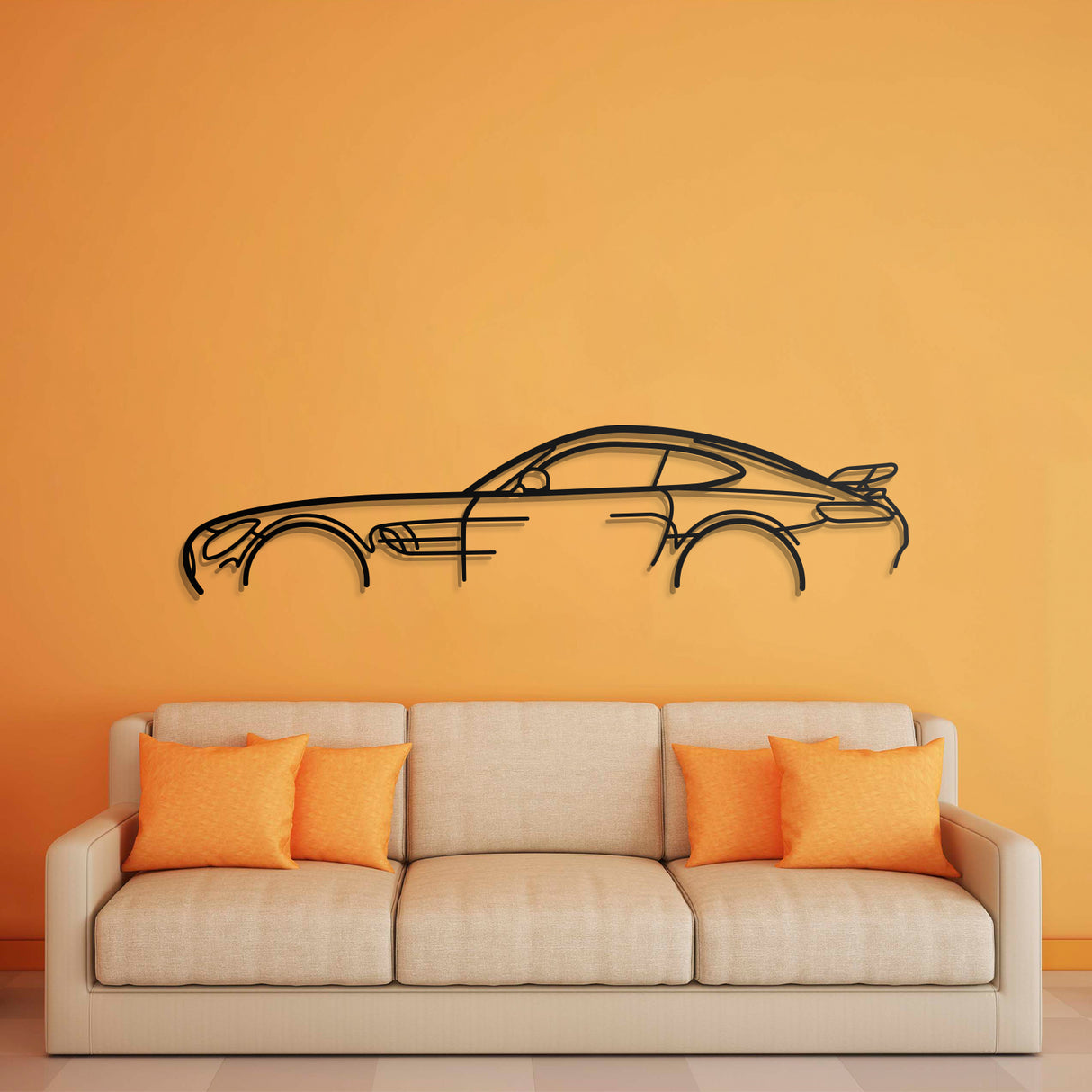 AMG GTR Classic Metal Car Wall Art - NC0887