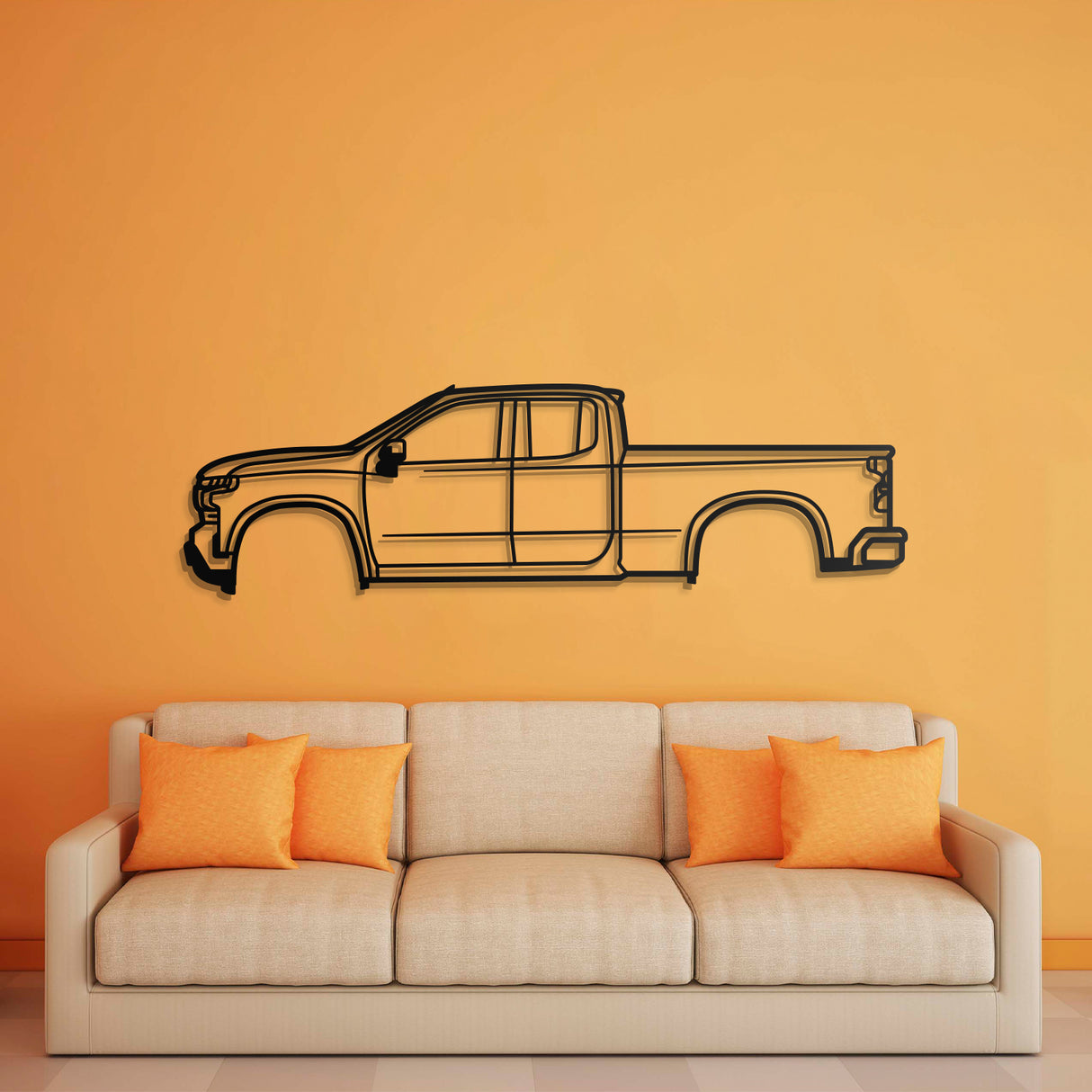 2020 Silverado 2500HD 4th Gen Metal Car Wall Art - NC0720