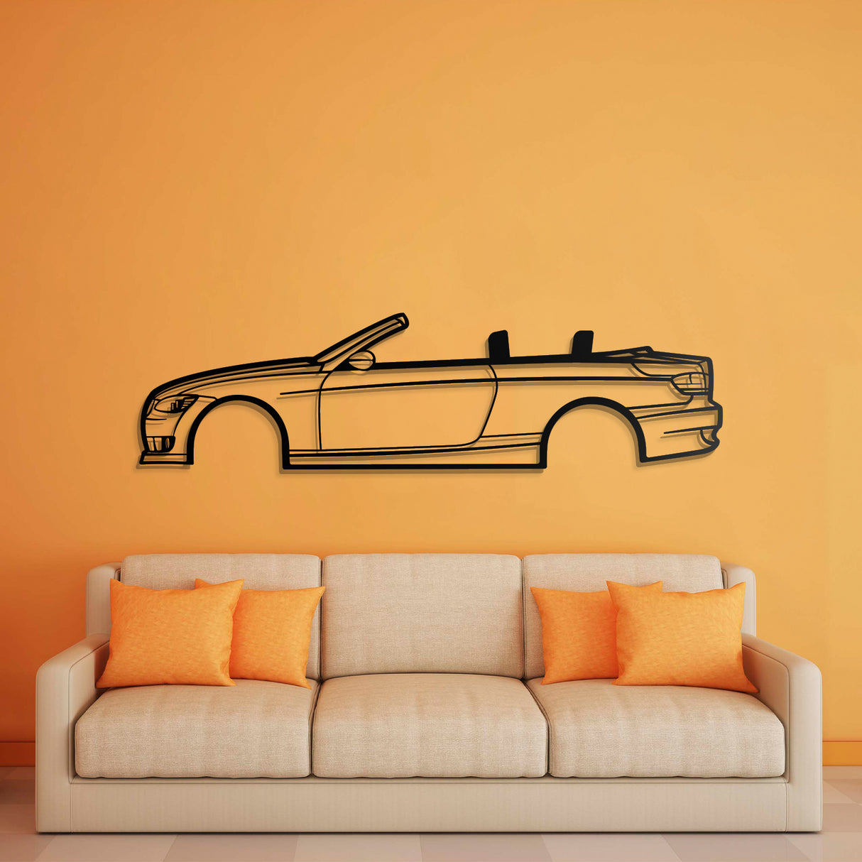 2008 E93 Cabrio Metal Car Wall Art - NC0364