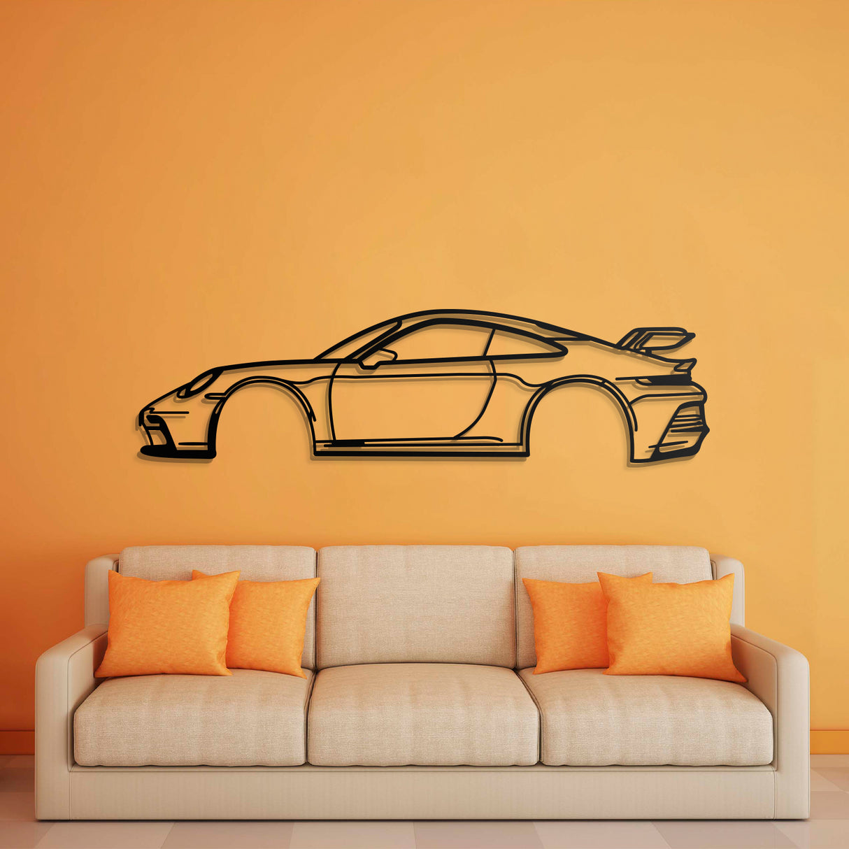 911 GT3 Model 992 Metal Car Wall Art - NC0855