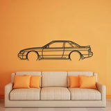 1990 Silvia S13 Detailed Metal Car Wall Art - NC0232