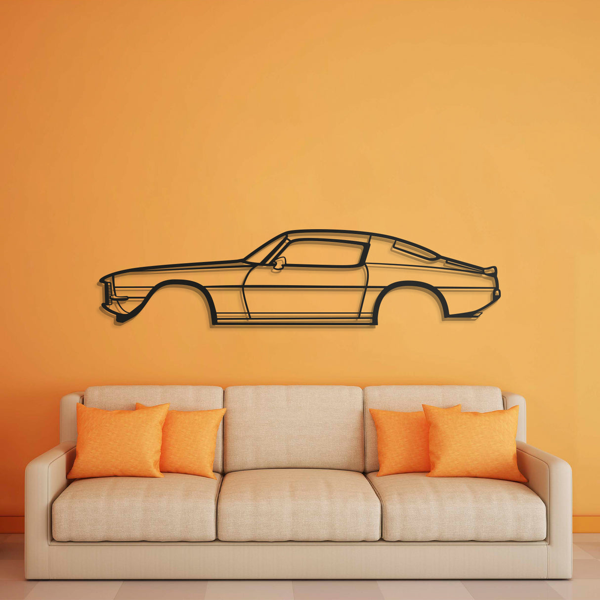 1971 Camaro Z28 Metal Car Wall Art - NC0138