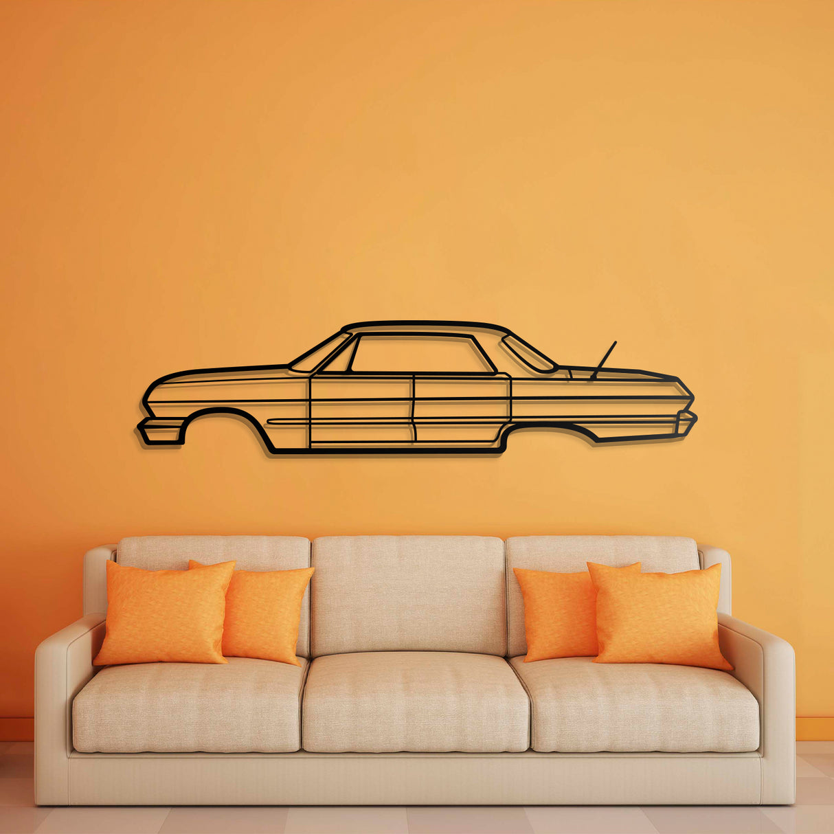 1962 Belair Sedan Metal Car Wall Art - NC0065