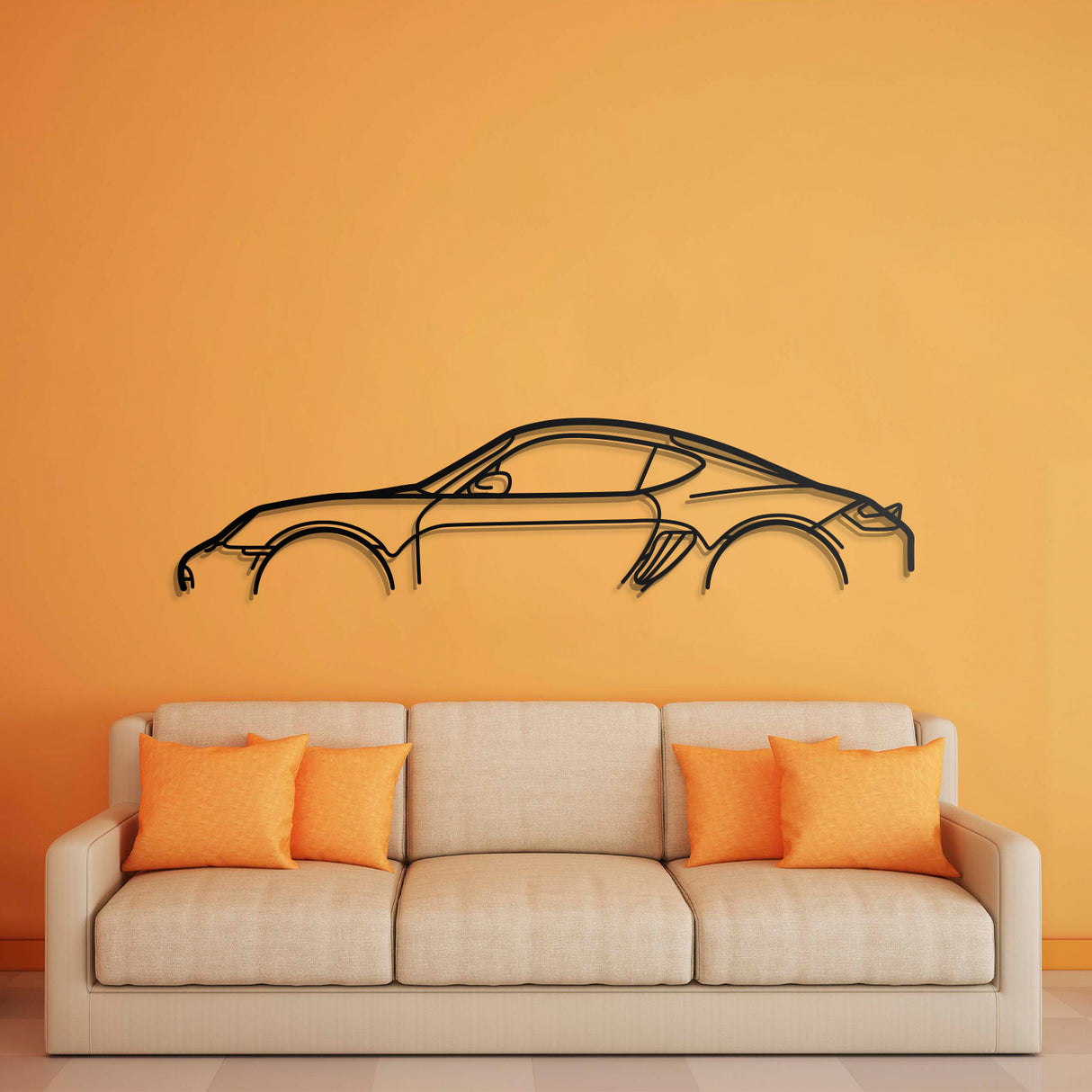 Cayman 987 Classic Metal Car Wall Art - NC0896