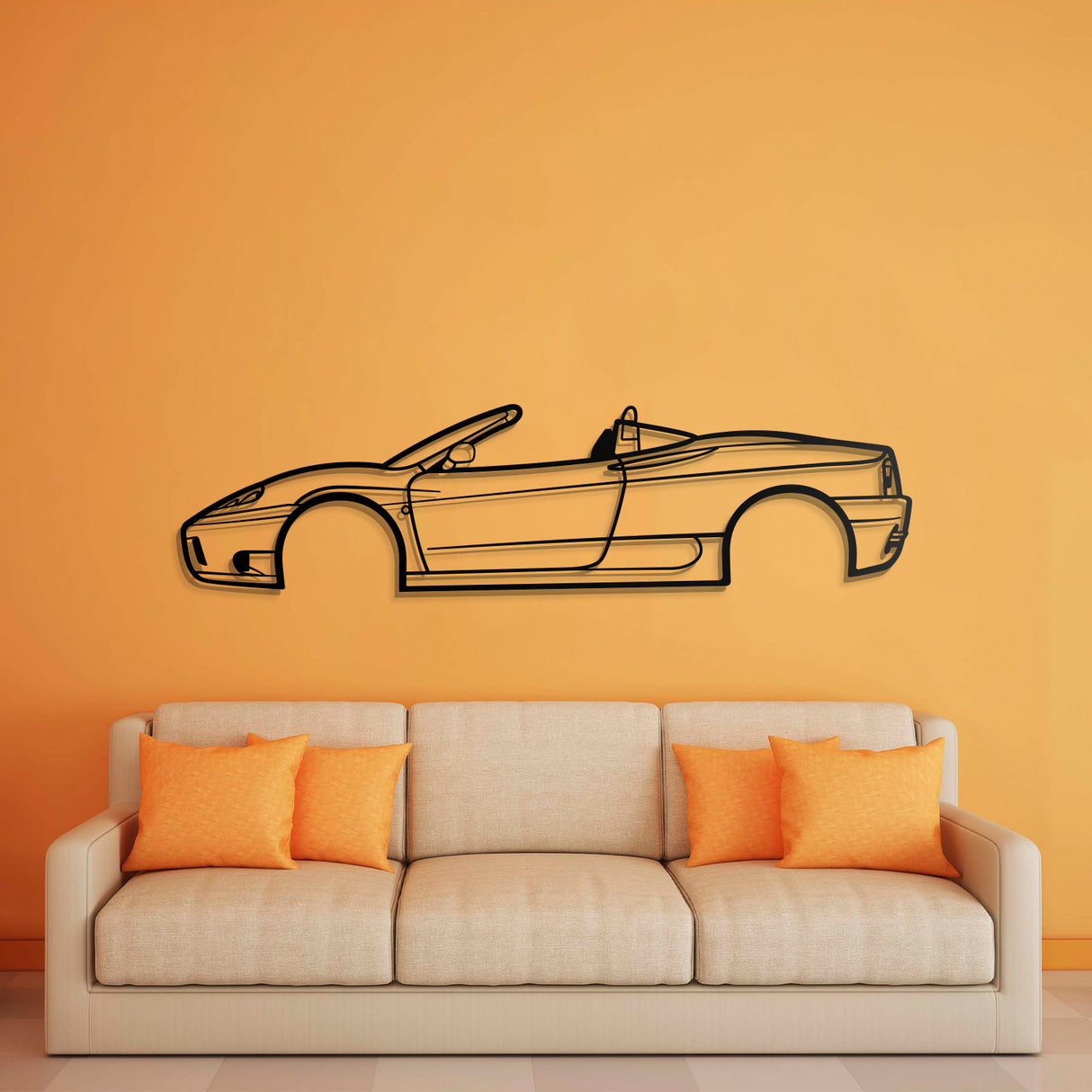 2001 360 Spider Version Metal Car Wall Art - NC0285