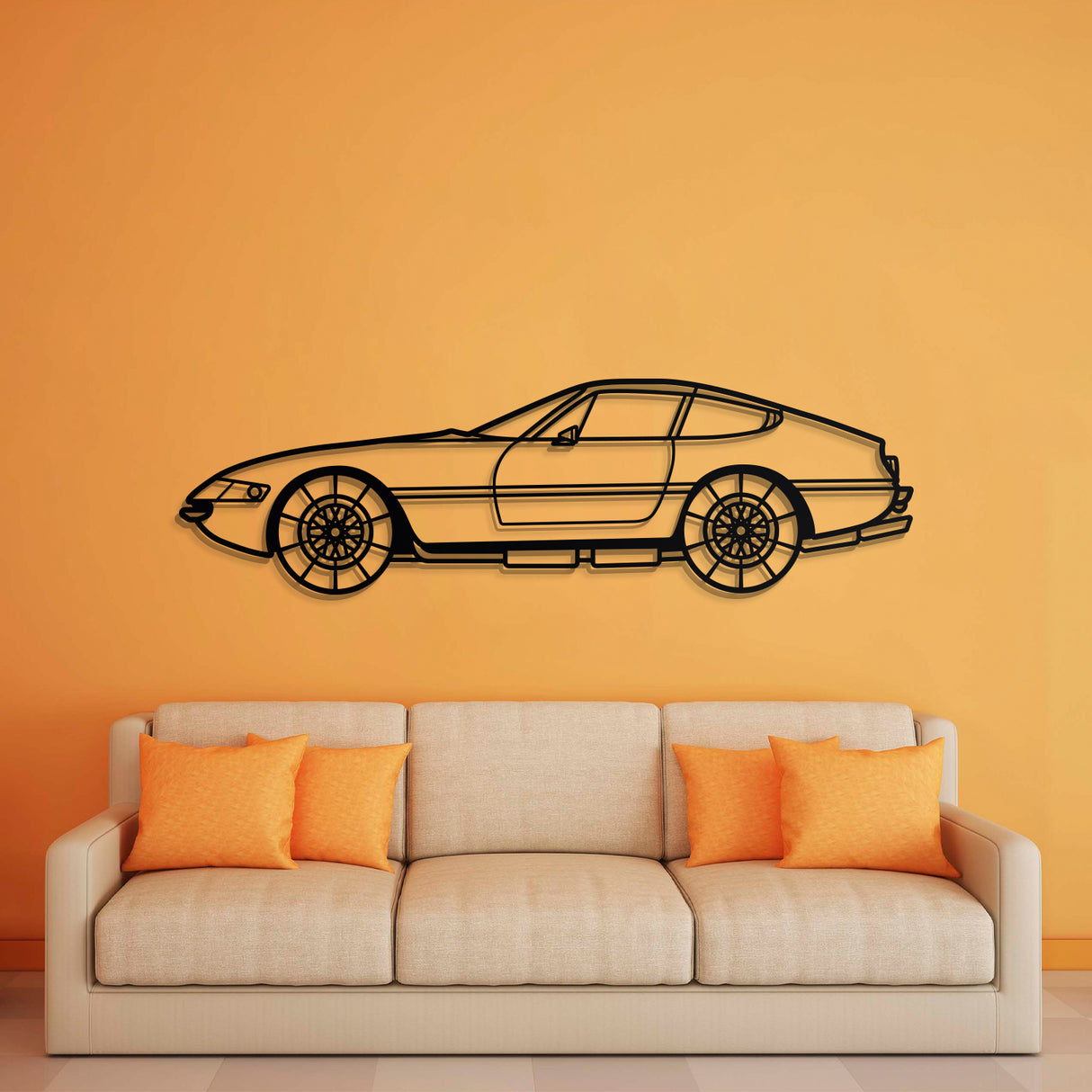 1968 365 GTB4 Metal Car Wall Art - NC0104