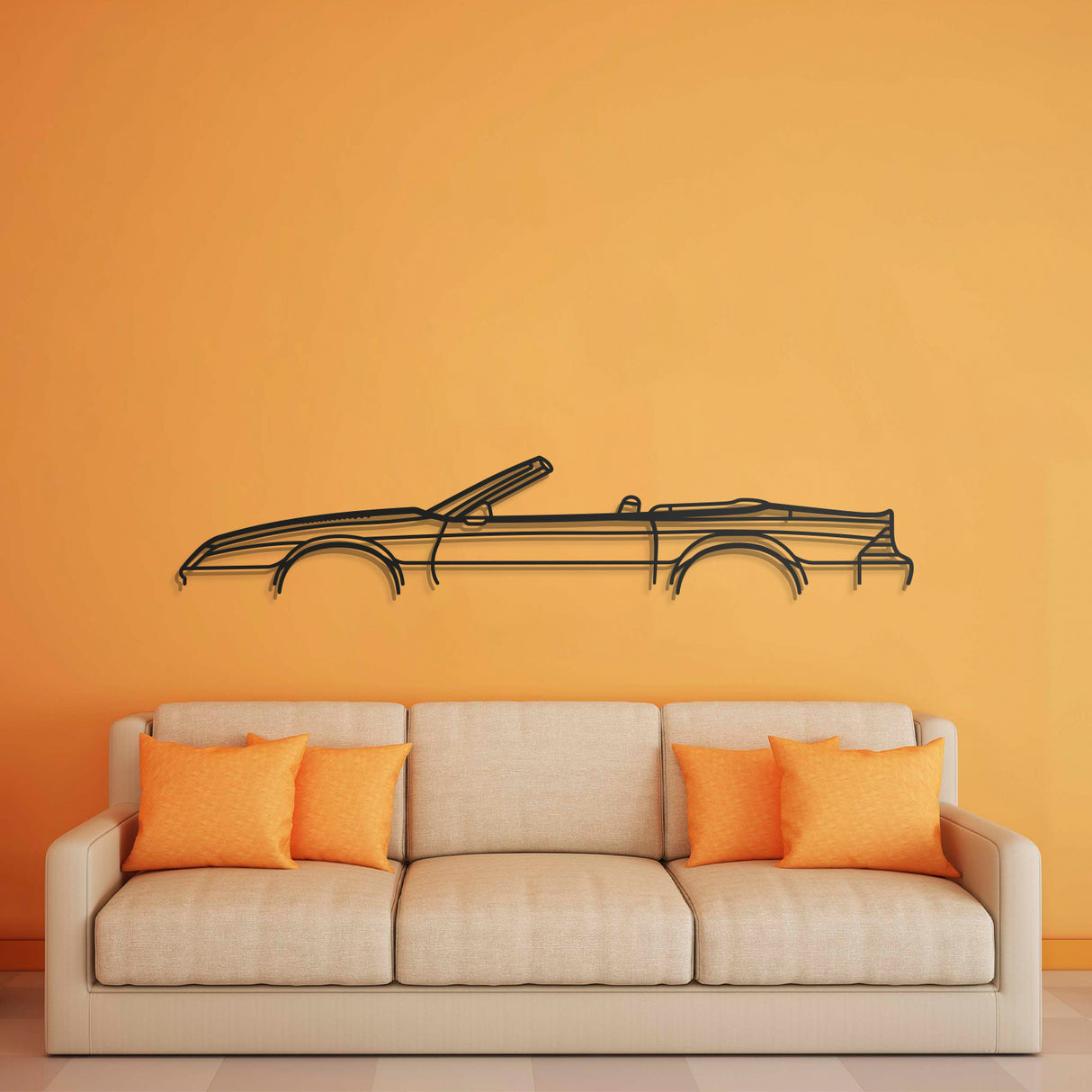 1989 Camaro Convertible Metal Car Wall Art - NC0222