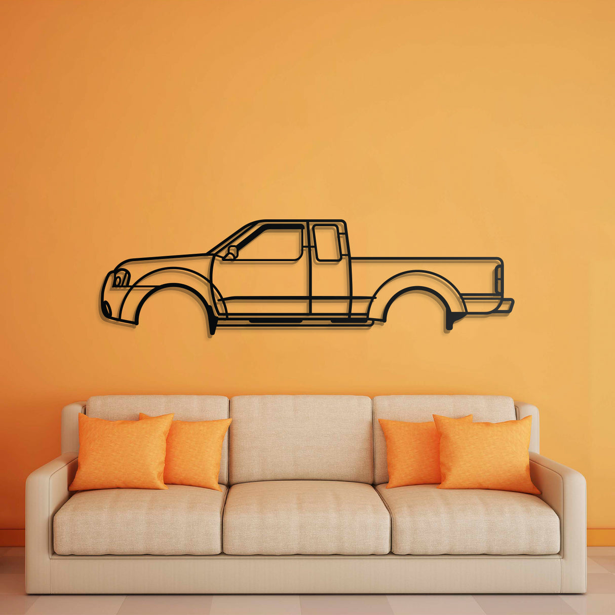 1998 Frontier 1st Gen Metal Car Wall Art - NC0266