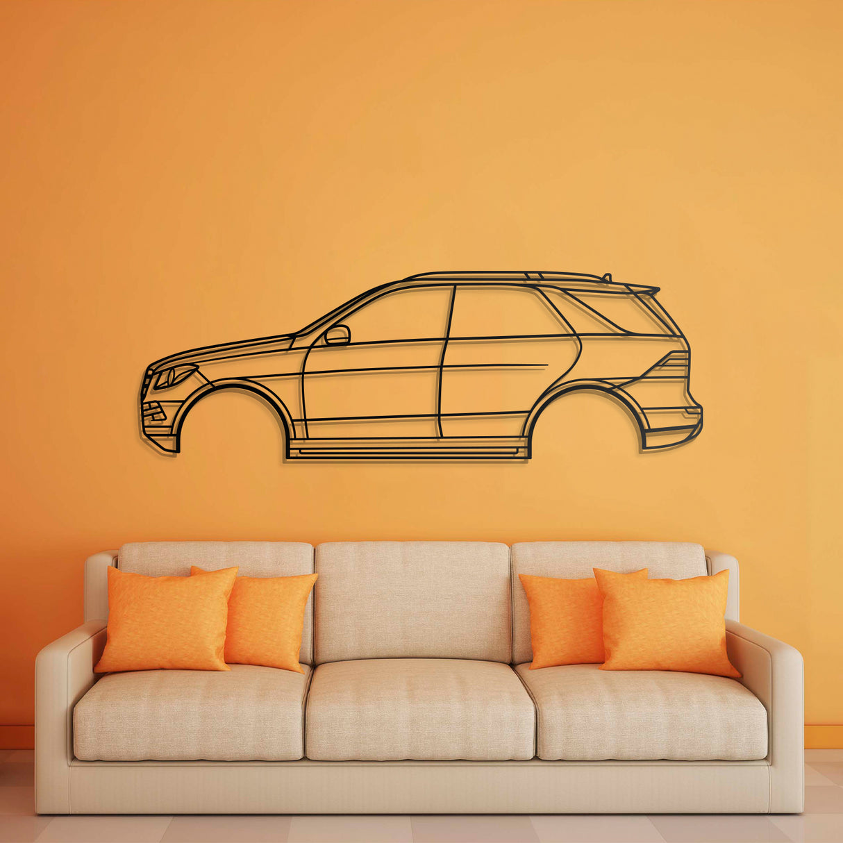 2012 M-Class W166 (3rd Gen) Metal Car Wall Art - NC0475