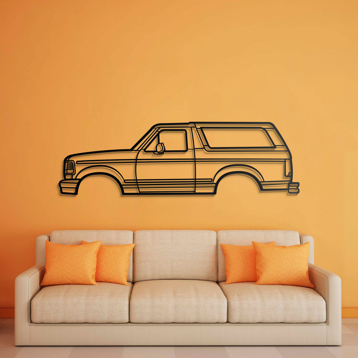 1992 Bronco 5th Gen Metal Car Wall Art - NC0238