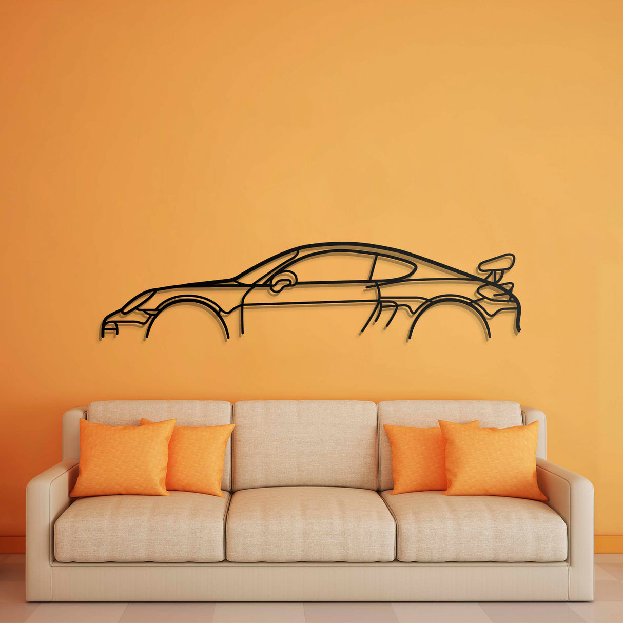 Cayman GT4 981 Classic Metal Car Wall Art - NC0898