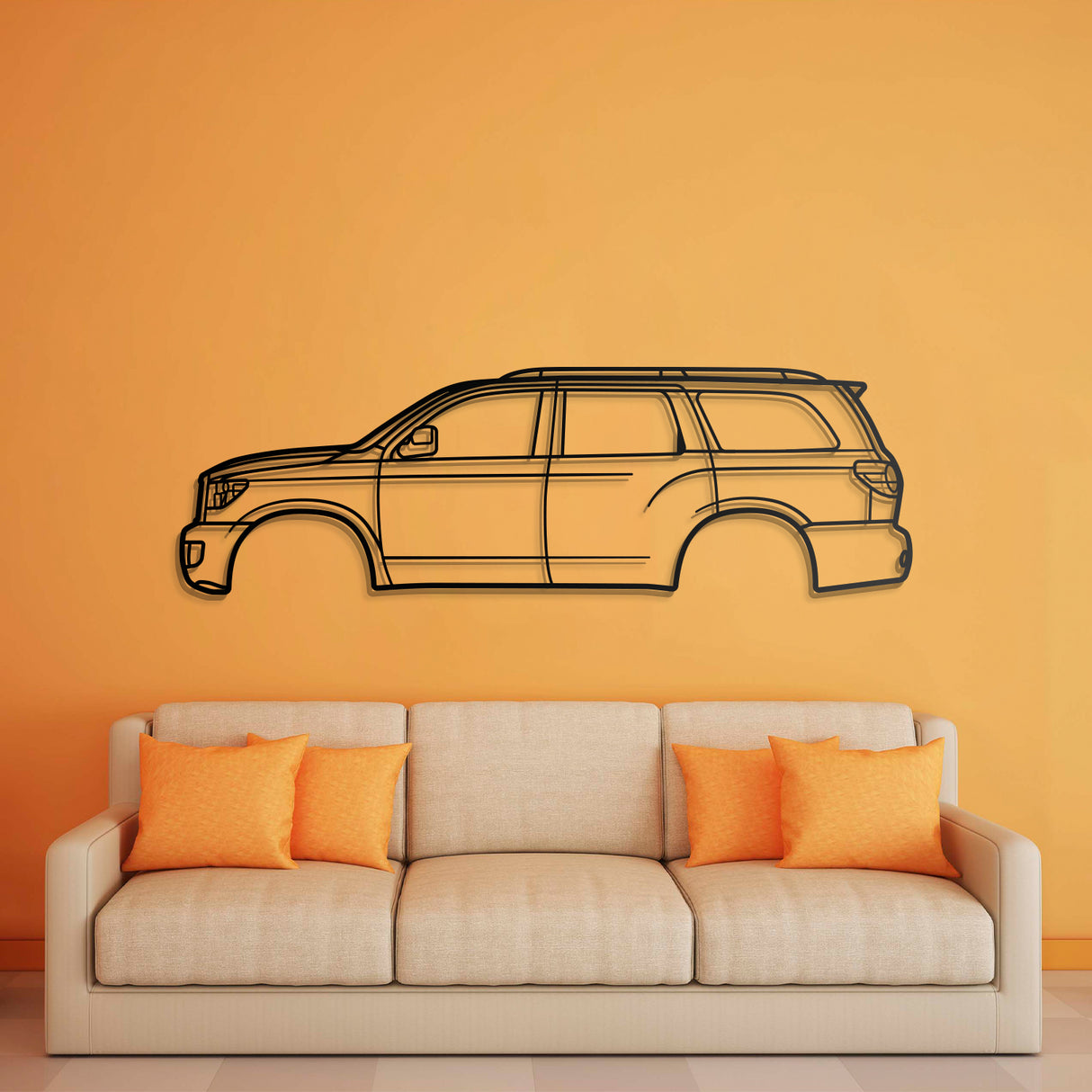 2008 Sequoia 2nd Gen (XK60) Metal Car Wall Art - NC0376