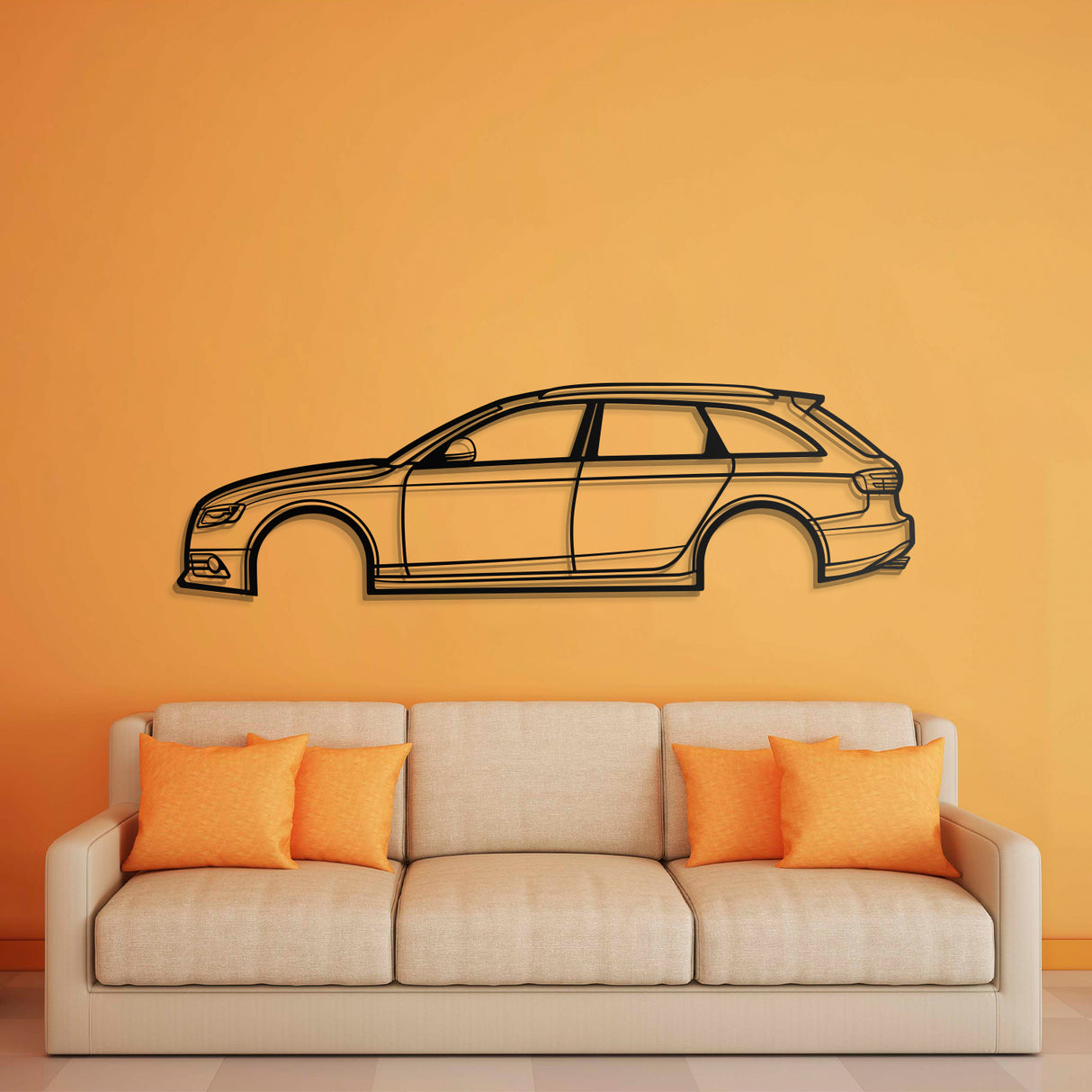 2009 S4 Avant Metal Car Wall Art - NC0393