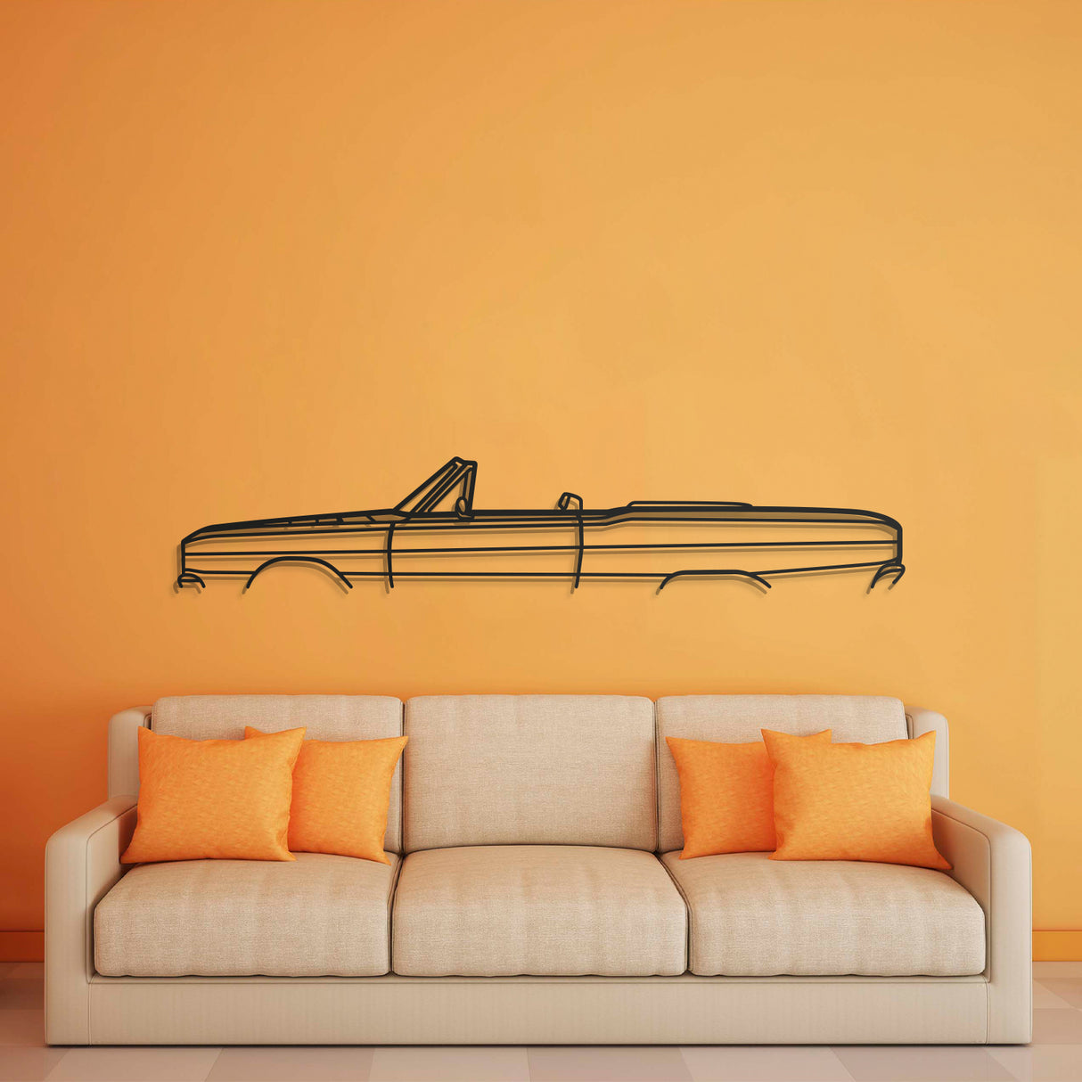 1969 Dart Convertible Classic Metal Car Wall Art - NC0120