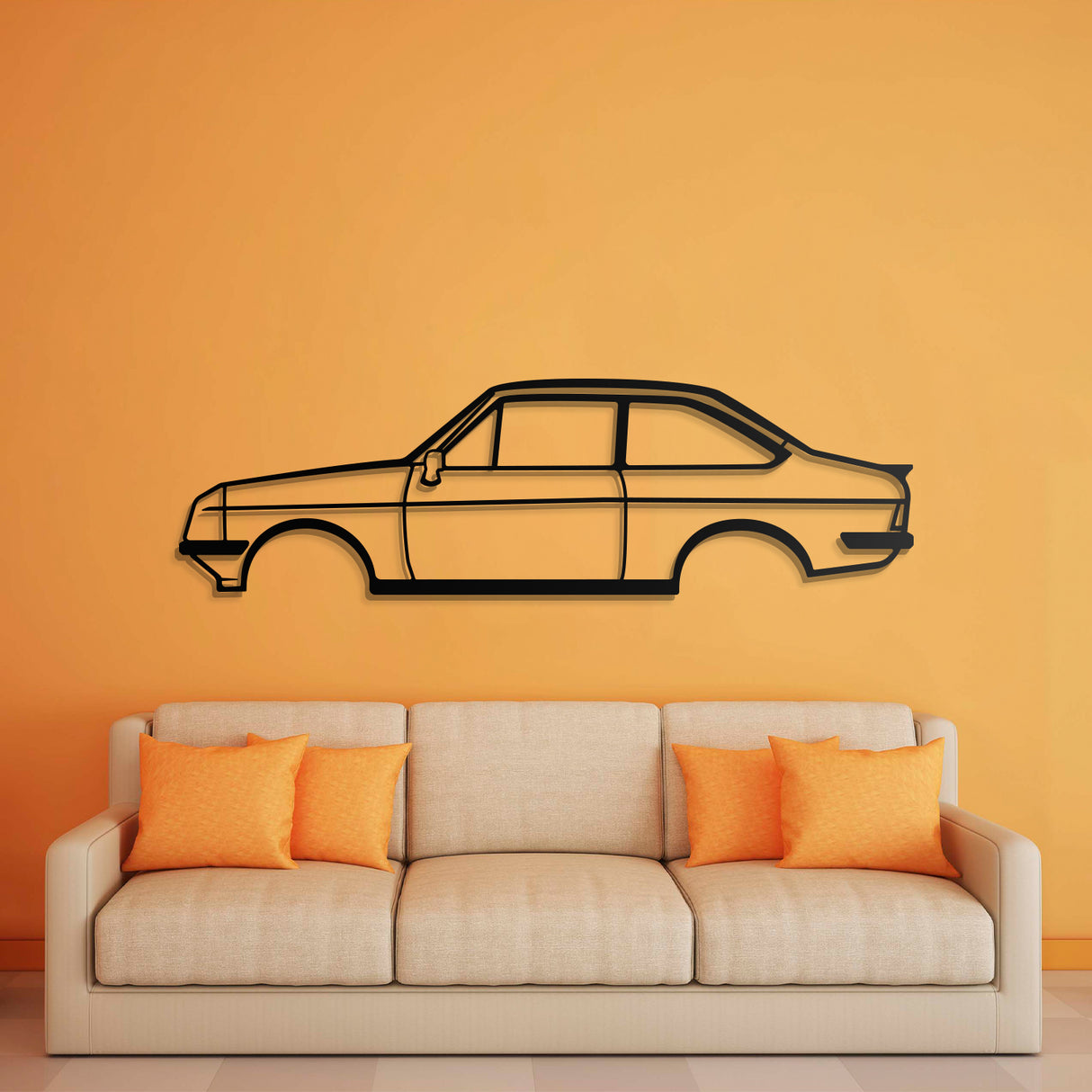 1980 Escort MK2 Metal Car Wall Art - NC0188