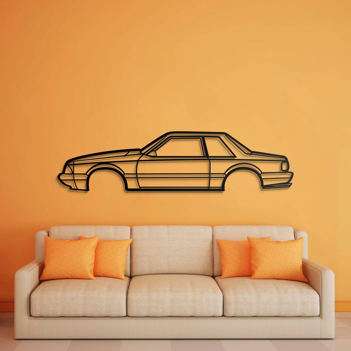 1989 Mustang Foxbody Metal Car Wall Art - NC0225