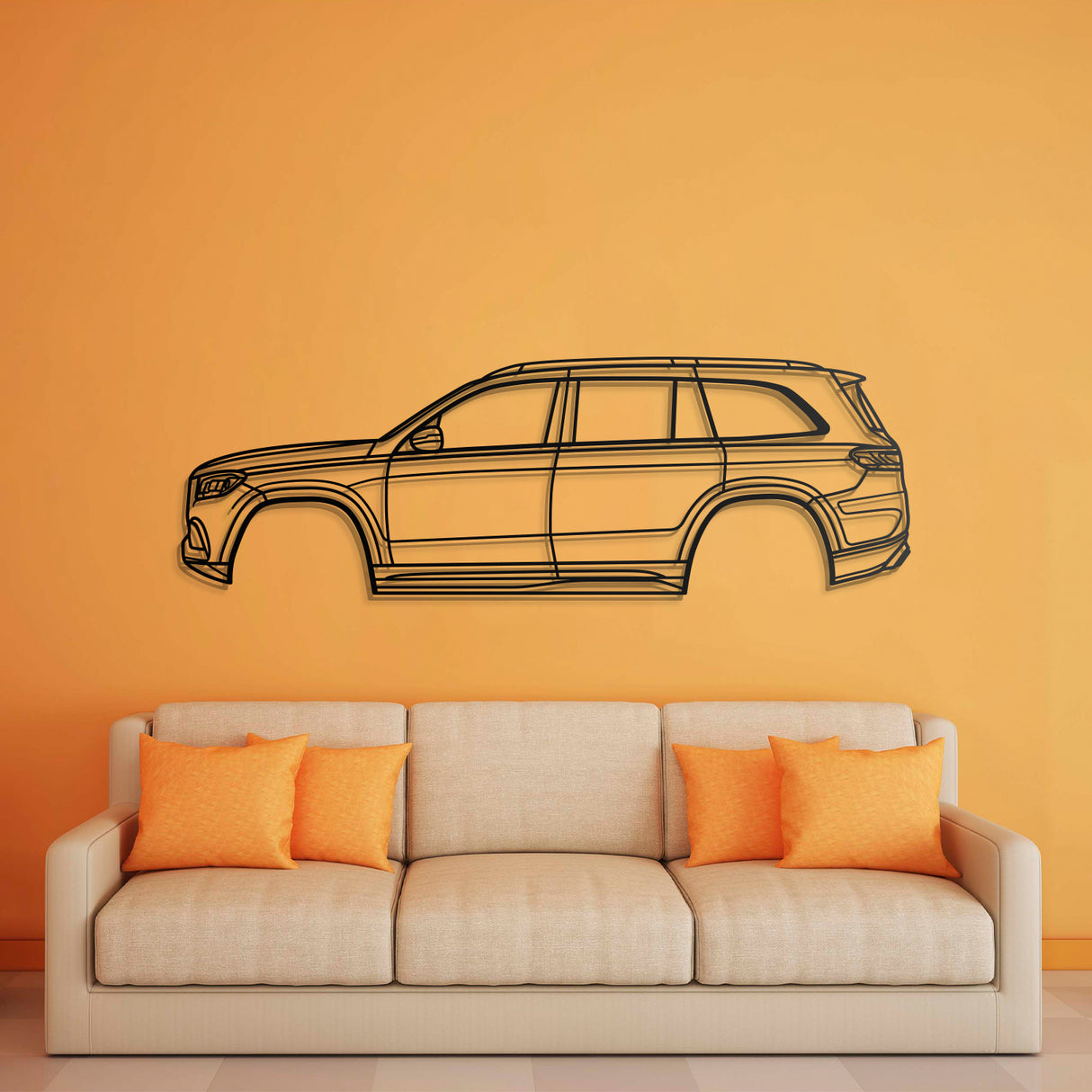 2021 Maybach GLS X167 (3rd Gen) Metal Car Wall Art - NC0756