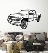 2002 Silverado 2500 Perspective Metal Car Wall Art - NC1297