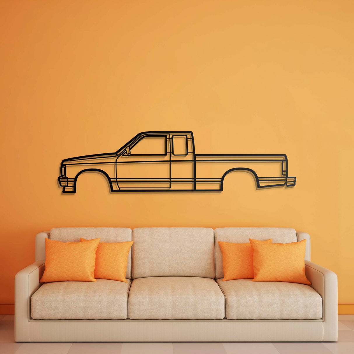 1991 S10 Metal Car Wall Art - NC0237