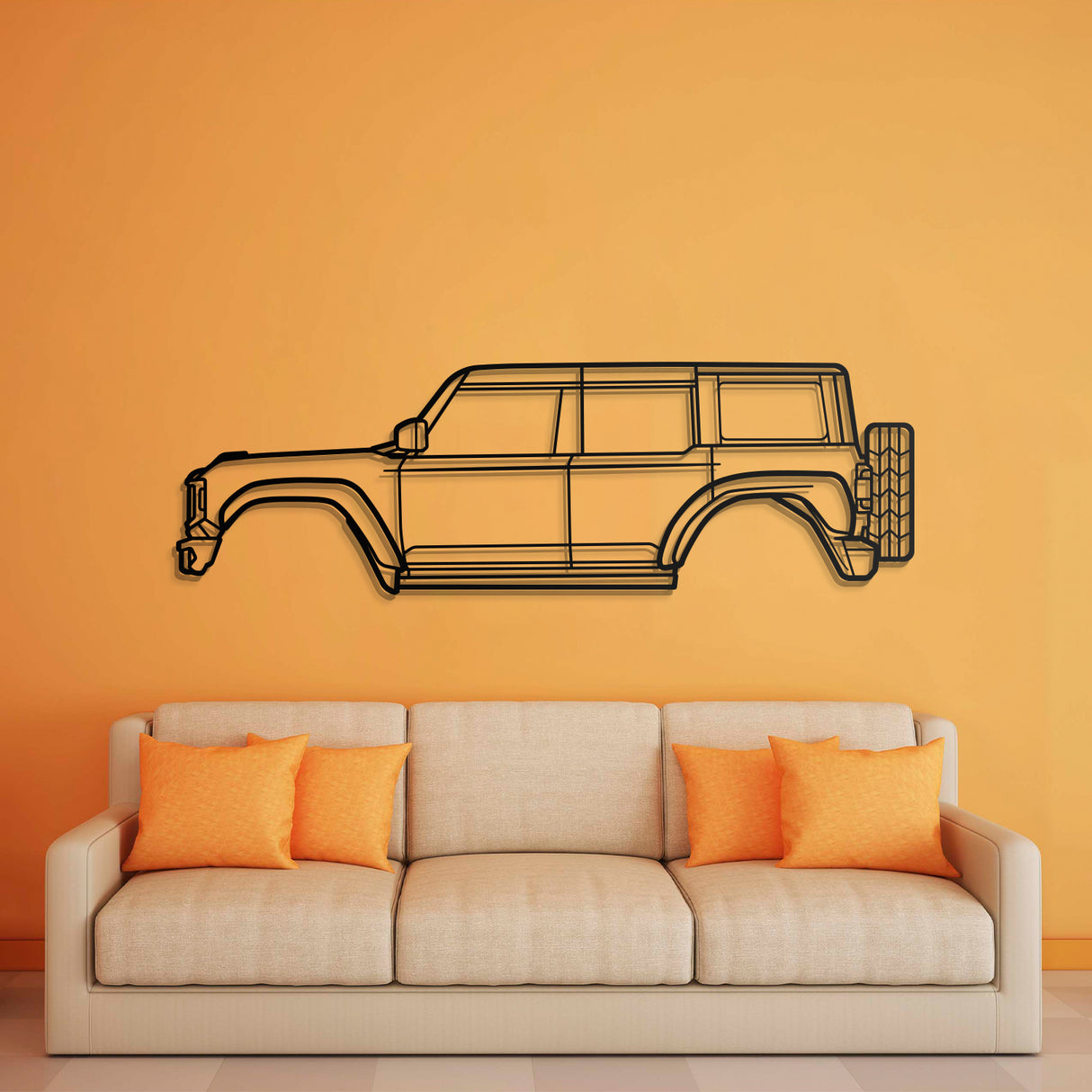 2022 Bronco Raptor Metal Car Wall Art - NC0776