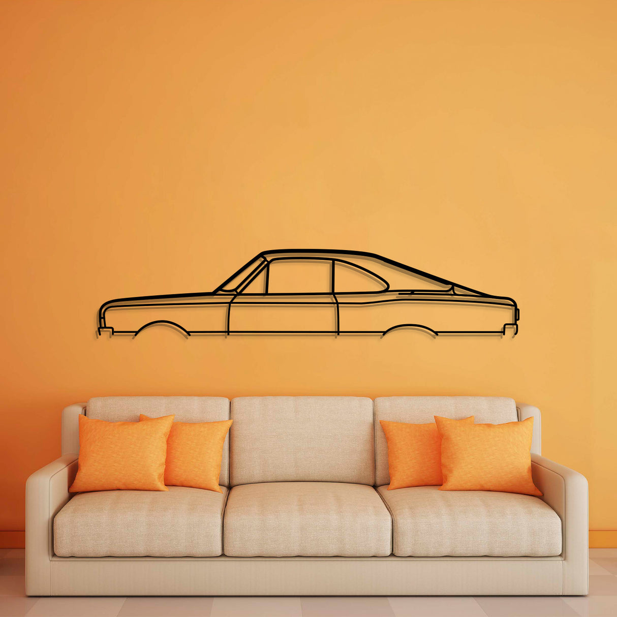 Commodore Rekord Coupe Metal Car Wall Art - NC0905