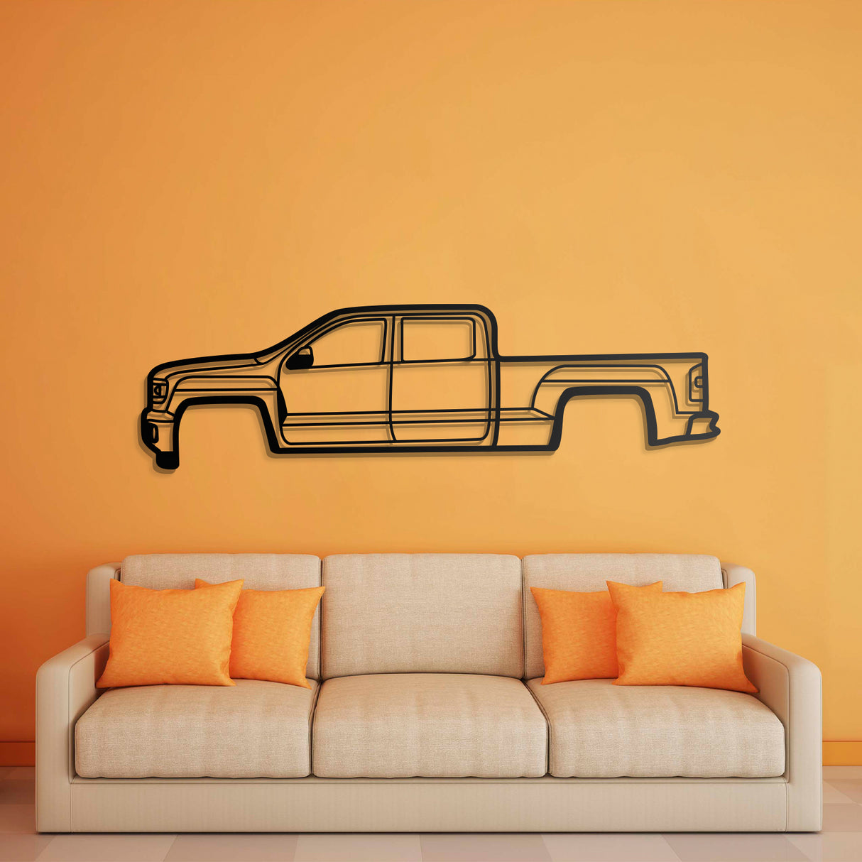 2014 Sierra 1500 4th Gen Metal Car Wall Art - NC0511