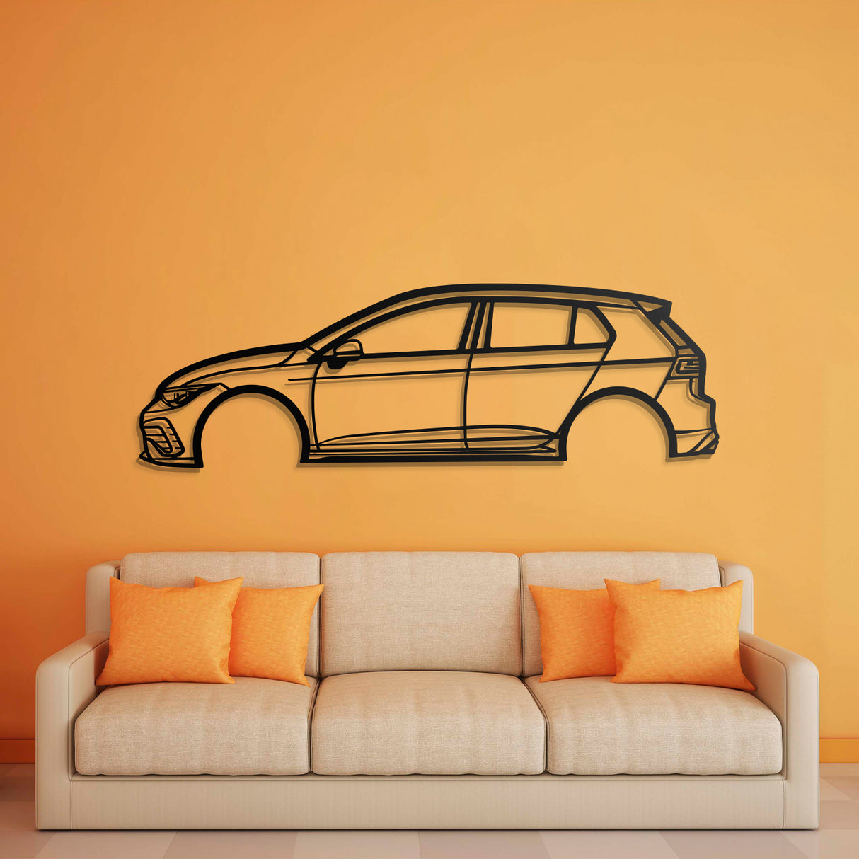 2022 Golf GTI Metal Car Wall Art - NC0787