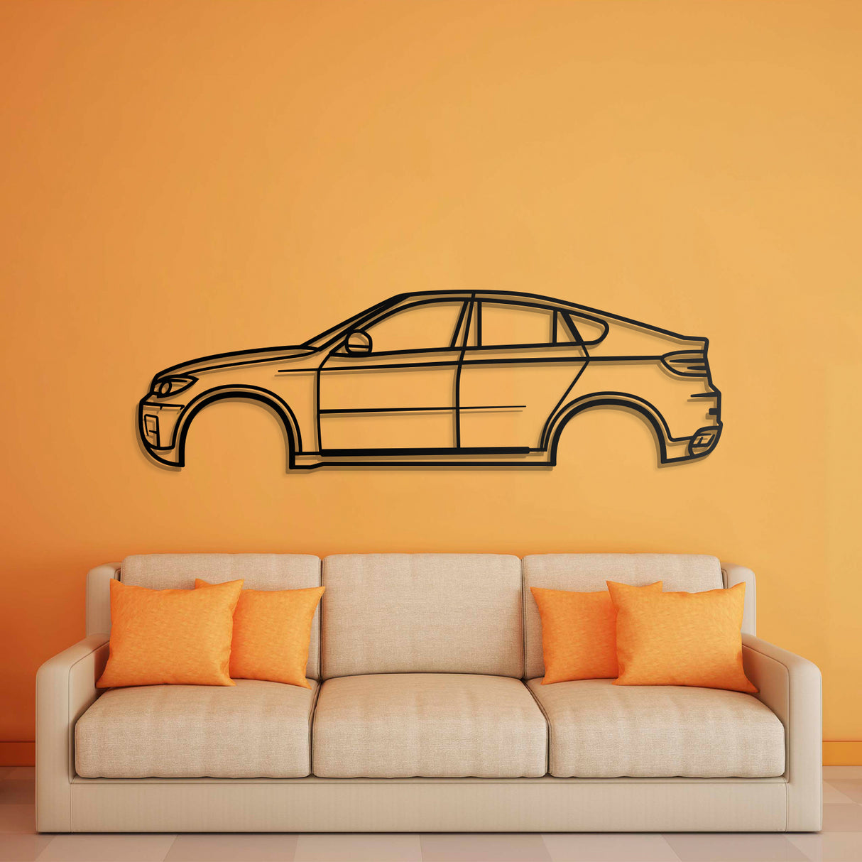 2008 X6 E71 1st Gen Metal Car Wall Art - NC0378