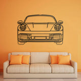 911 Model 992 Front View Metal Car Wall Art - NC0865