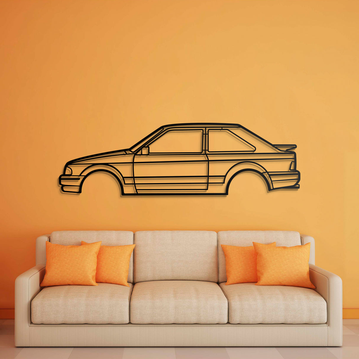 1988 Escort XR3I  Metal Car Wall Art - NC0215