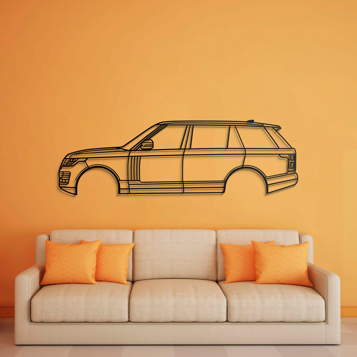 2019 Range Rover Hybrid L405 (4th Gen) Metal Car Wall Art - NC0676