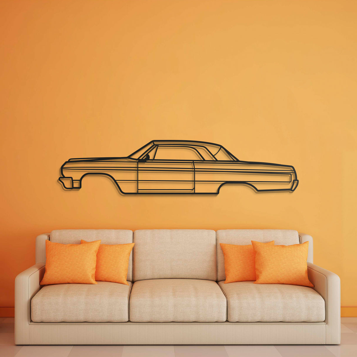 1964 Impala SS Metal Car Wall Art - NC0069