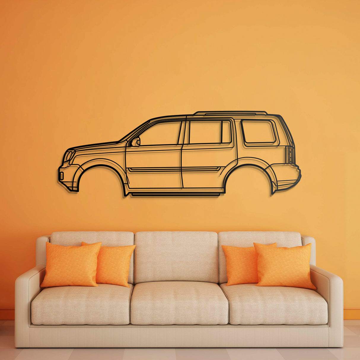 2009 Pilot 2nd Gen Metal Car Wall Art - NC0392