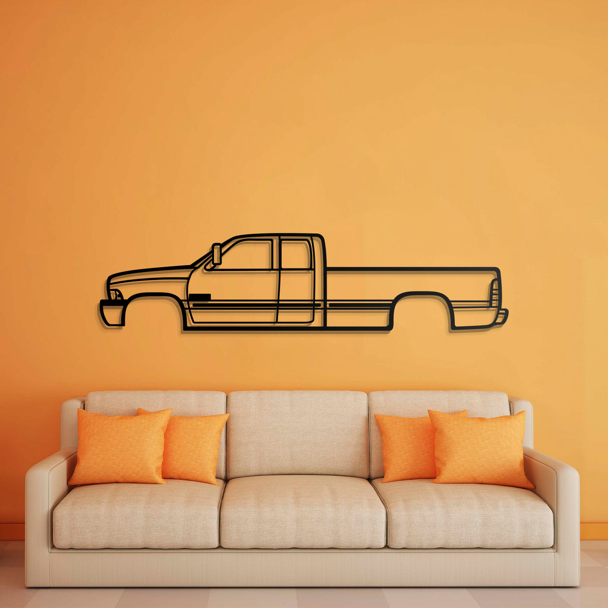 1999 Ram 2500 Metal Car Wall Art - NC0276