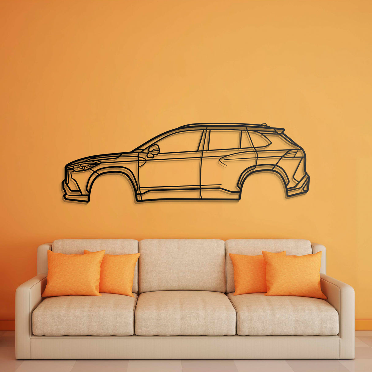 2022 Corolla Cross 1st Gen (XG10) Metal Car Wall Art - NC0777