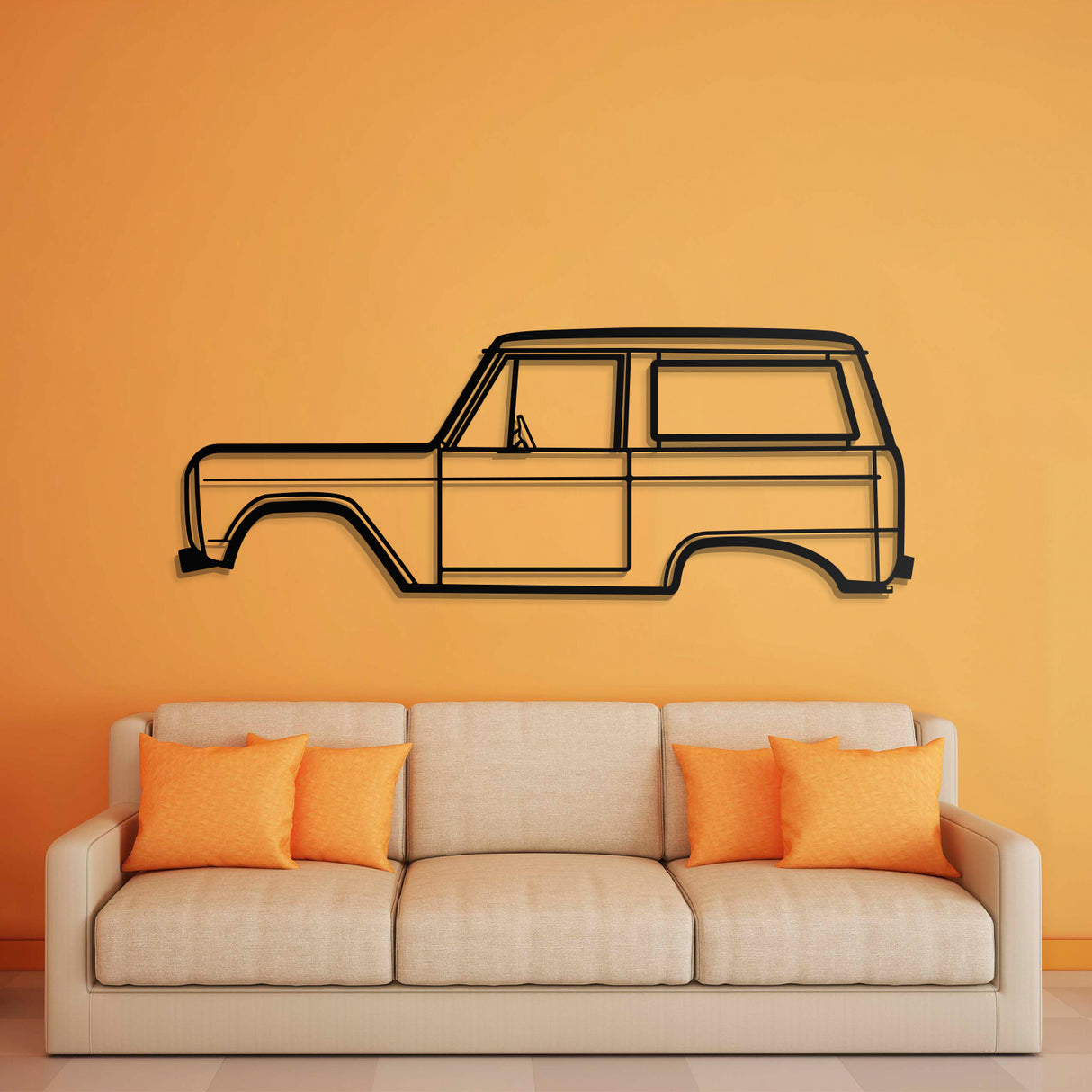 1972 Bronco Metal Car Wall Art - NC0145