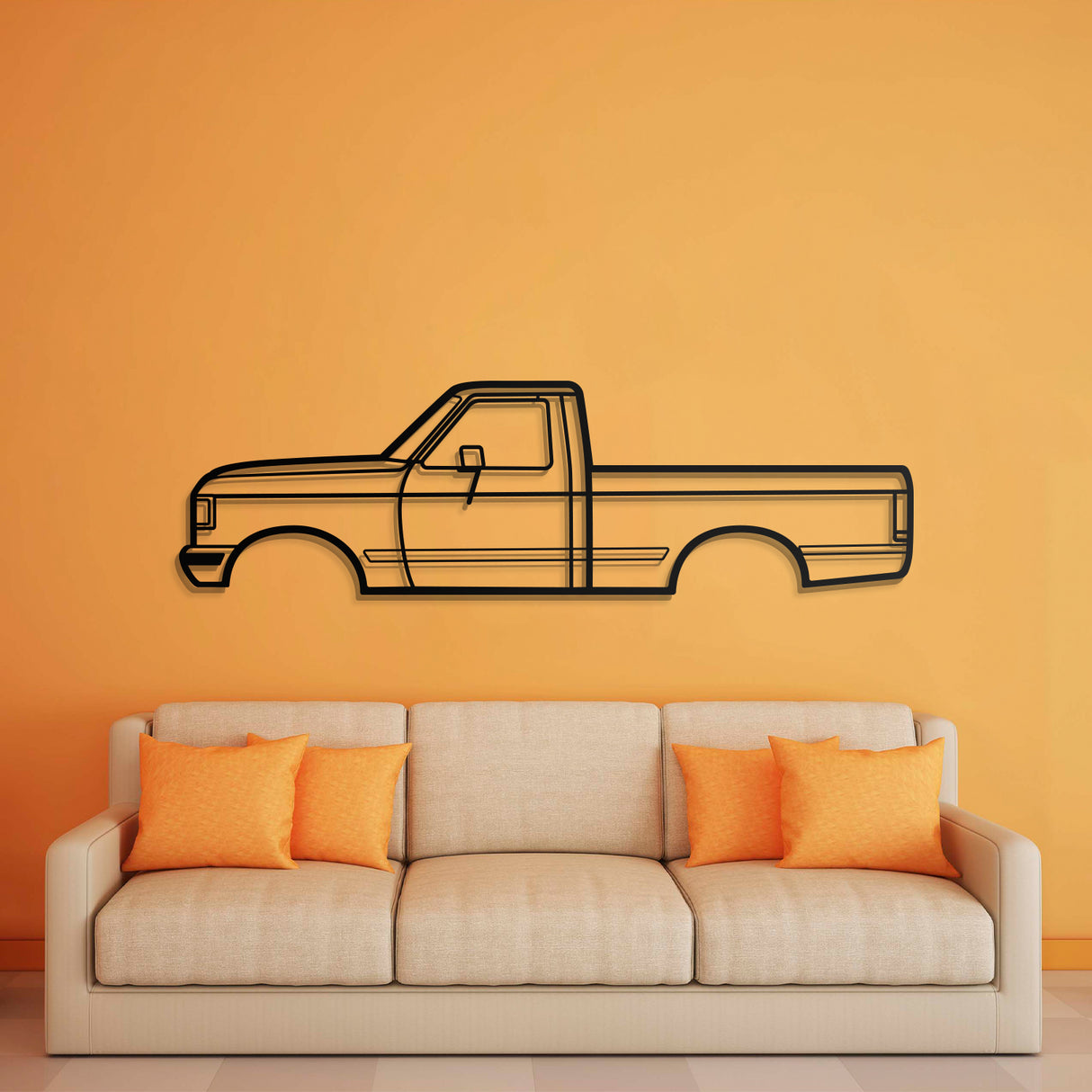 1987 F-150 8th Gen Metal Car Wall Art - NC0213