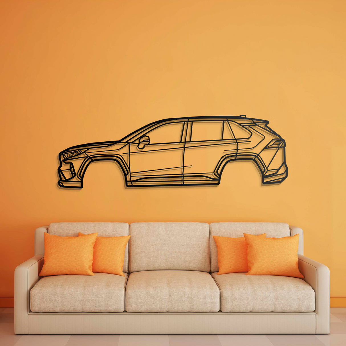 2021 RAV4 Prime 5th Gen (XA50) Metal Car Wall Art - NC0761