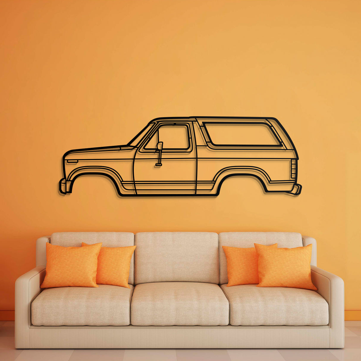 1983 Bronco Metal Car Wall Art - NC0196