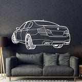 F10 M5 Back Perspective Metal Car Wall Art - NC1301