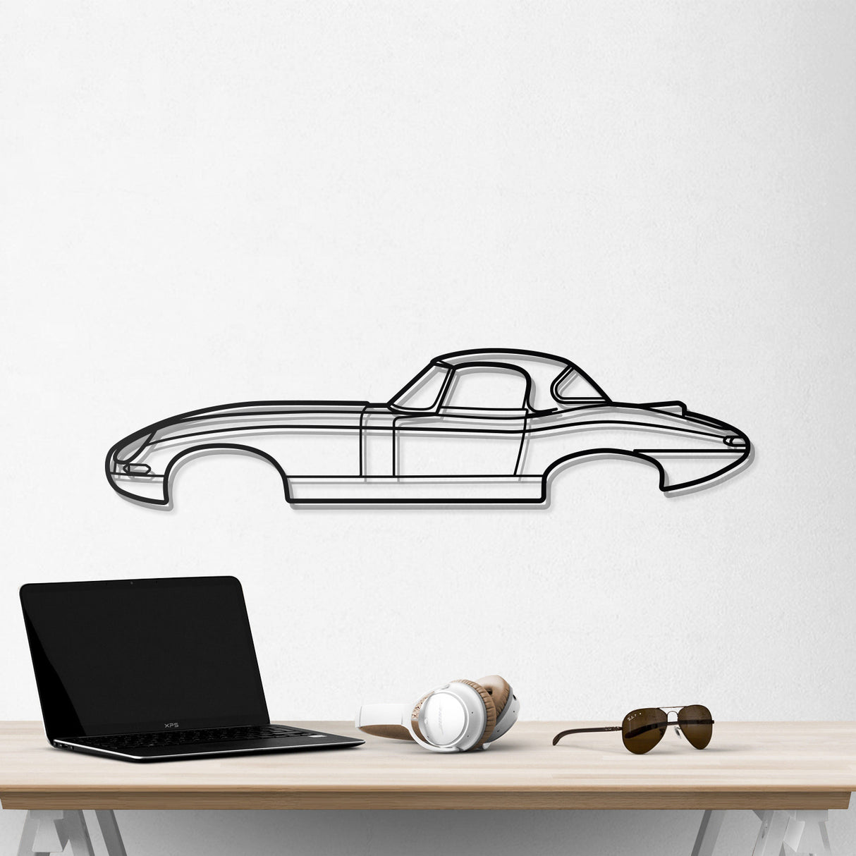 1964 Lightweight E-Type Metal Car Wall Art - NC0070