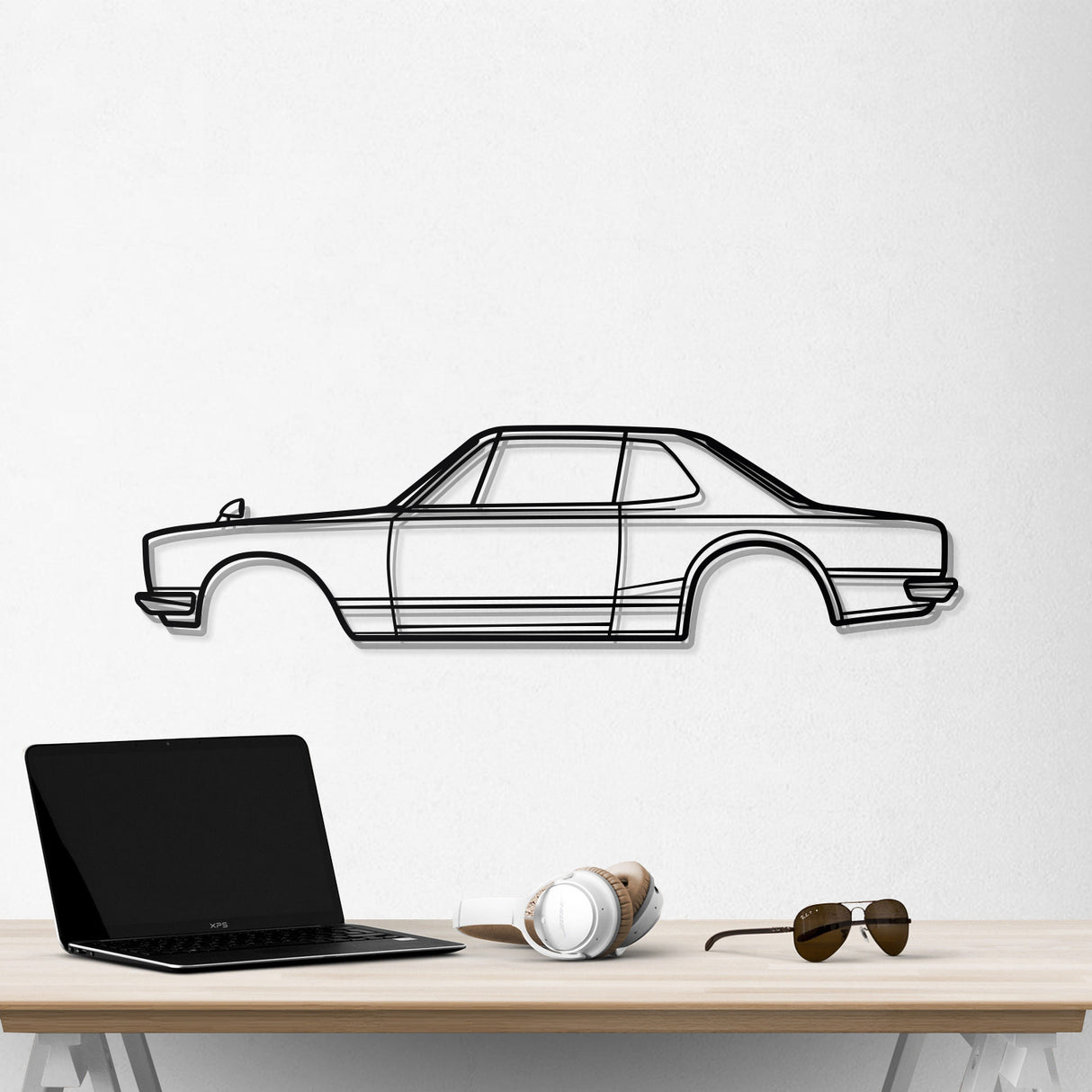 1971 Skyline 2000GT-R Metal Car Wall Art - NC0143