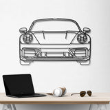 911 Model 992 Front View Metal Car Wall Art - NC0865